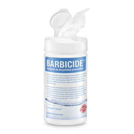 BARBICIDE WIPES Chusteczki do dezynfekcji powierzchni 100szt