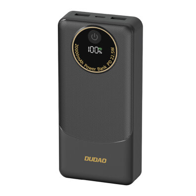 Powerbank K12Pro 20000mAh 22.5W PD USB-A USB-C - czarny