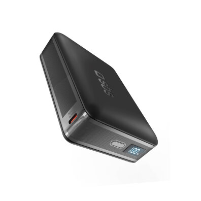Powerbank z wyświetlaczem LCD 10000mAh USB-C 30W - czarny