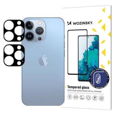 Szkło na aparat do iPhone 17 Pro Max Full Camera Glass czarne - 2 szt.