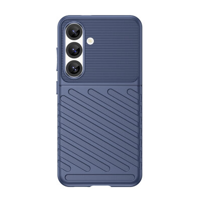 Etui silikonowy pancerny pokrowiec do Samsung Galaxy S25 Thunder Case - niebieski