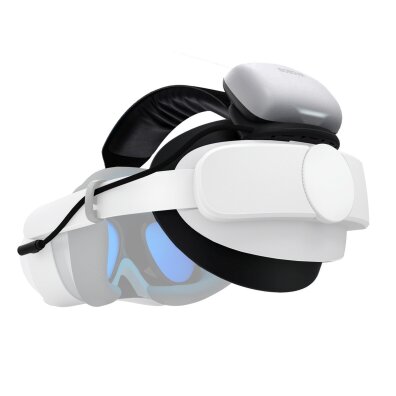Pasek na głowę z baterią do PICO 4 Ultra / Ultra Enterprise - biało-czarny