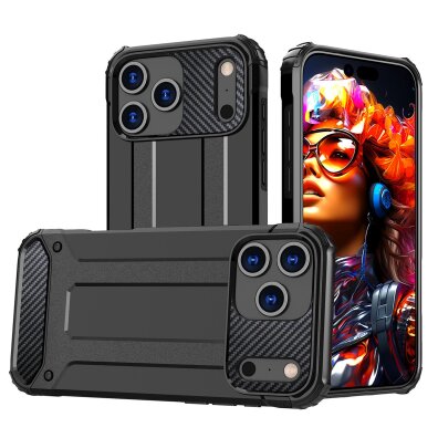 Etui pancerne na iPhone 17 Pro Max Hybrid Armor - czarne