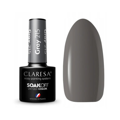CLARESA Lakier hybrydowy GRAY 215 -5g