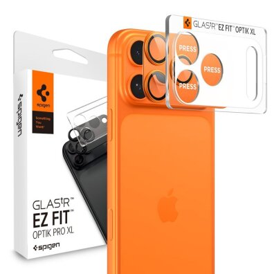 Szkło na obiektyw do iPhone 17 Pro Max Optik Pro XL - pomarańczowe