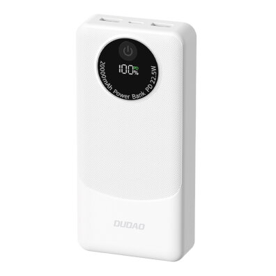 Powerbank K12Pro 20000mAh 22.5W PD USB-A USB-C - biały