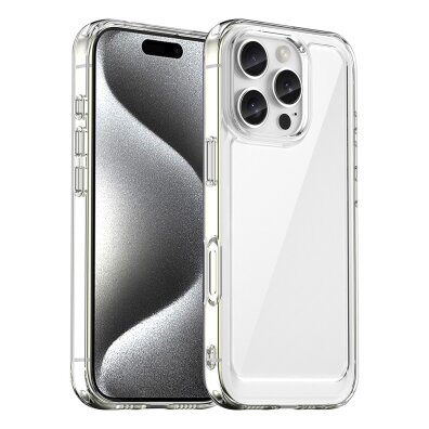 Etui pokrowiec z elastyczną ramką na iPhone 16e Outer Space Case - przezroczysty