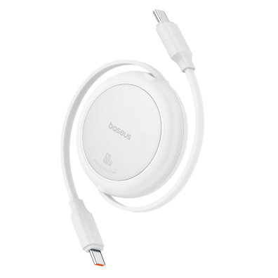 Kabel przewód zwijany USB-C Free2Pull 60W 1m - biały