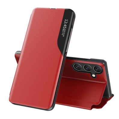 Etui elegancki futerał z klapką podstawką na Samsung Galaxy A36 Eco Leather View Case - czerwony