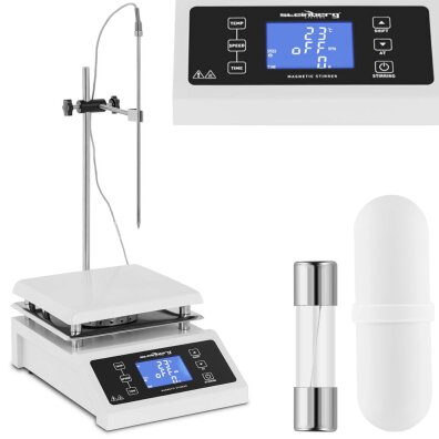 Mieszadło magnetyczne laboratoryjne + stojak z uchwytem timer  350deg C 2000 obr./min