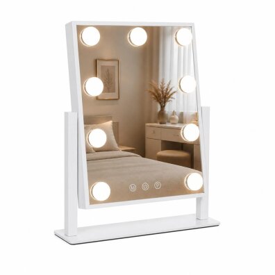Lustro podświetlane obrotowe LED HOLLYWOOD 29x36cm