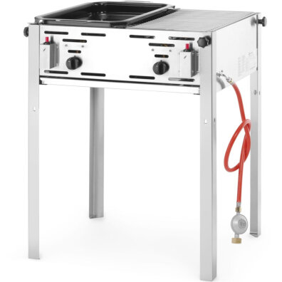 Grill gazowy z rusztem dzielonym tacką MASTER MAXI 50/50 11kW