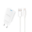Ładowarka sieciowa USB-A 2.1A 10W z kablem do iPhone USB-A - Lightning biała