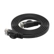 Kabel sieciowy internetowy płaski Ethernet CAT7 10Gbps RJ45 LAN 2m - czarny (6)