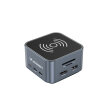12w1 Hub z ładowarką bezprzewodową USB-A USB-C HDMI RJ45 SD TF mini jack - szary (1)