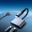 2w1 Adapter przejściówka do iPhone ładowarka + słuchawki Lightning / 2x Lightning czarny (9)