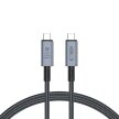 Kabel przewód szybki USB-C 4.0 PD 240W 8K 40Gbps 1m - szary