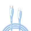 Kabel przewód USB-C - iPhone Lightning Vibrant Series 30W 1.2m - niebieski