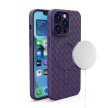 Etui pokrowiec plecionka do iPhone 15 z MagSafe Woven Case fioletowy
