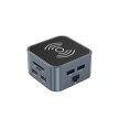 12w1 Hub z ładowarką bezprzewodową USB-A USB-C HDMI RJ45 SD TF mini jack - szary (2)