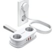 Listwa zasilająca 5w1 AC USB-A USB-C GaN 20W - biała (1)