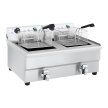 Frytkownica frytownica gastronomiczna dwukomorowa z kranami 230V 2x16L (2)