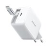 Ładowarka sieciowa GaN ze zwijanym kablem USB-C 67W - biała