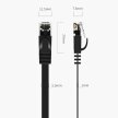 Kabel sieciowy internetowy płaski Ethernet CAT7 10Gbps RJ45 LAN 2m - czarny (9)