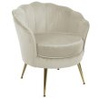 Fotel tapicerowany LUGANO BX-LE69 kremowy velvet