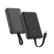 Powerbank magnetyczny 10000mAh USB-C z wbudowanym kablem USB-C MagSafe - czarny