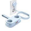 Listwa zasilająca 5w1 AC USB-A USB-C GaN 20W - niebieska (1)
