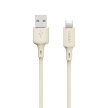 Kabel przewód do iPhone wzmacniany SR USB-A - Lightning 5A 1m beżowy