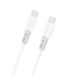 Kabel przewód z silikonowym oplotem USB-C L25SC 60W 1m - biały