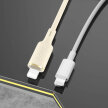 Kabel przewód wzmacniany SR do iPhone USB-C - Lightning 30W 1m beżowy (7)
