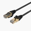 Kabel sieciowy internetowy okrągły LAN CAT7 10Gbps RJ45 2m - czarny (2)