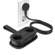 Listwa zasilająca 5w1 AC USB-A USB-C GaN 20W - czarna (1)