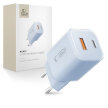 Ładowarka sieciowa USB-A USB-C PD 33W QC - niebieska