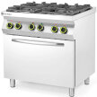 Kuchnia gazowa 4 palniki z elektrycznym piekarnikiem konwekcyjnym GN1/1 Kitchen Line - Hendi 225882