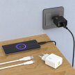 Ładowarka sieciowa USB-A z kablem USB-A - USB-C 2.4A GaN - biała (2)