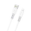 Kabel przewód z silikonowym oplotem USB-A - iPhone Lightning L25SL 30W 1m - biały