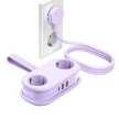 Listwa zasilająca 5w1 AC USB-A USB-C GaN 20W - fioletowa (1)