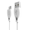Kabel przewód USB-A - MicroUSB L4M 2.4A 1m - biały