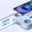 Listwa zasilająca 5w1 AC USB-A USB-C GaN 20W - niebieska (2)