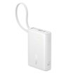 Powerbank 10000mAh 45W PicoGo USB-A USB-C z wbudowanym kablem wyświetlaczem - biały