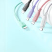 Kabel przewód do iPhone Multi-Color Series USB-A - Lightning 3A 1m zielony (11)