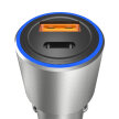 Ładowarka samochodowa USB-A USB-C PD QC 22.5 W - szary (2)