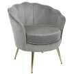 Fotel tapicerowany LUGANO BX-LE69 szary velvet