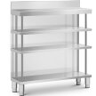 Stół blat barowy roboczy gastronomiczny z rantem 4 półki STAL 100 x 30 x 105 cm