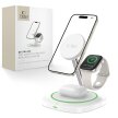 Ładowarka indukcyjna 3w1 do smartfona smartwatcha słuchawek Magnetic MagSafe - biała