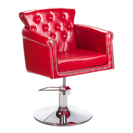 Fotel fryzjerski ALBERTO BH-8038 Czerwony (1)